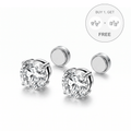 5mm Zircon Claw-Set Stud Earrings | Silver