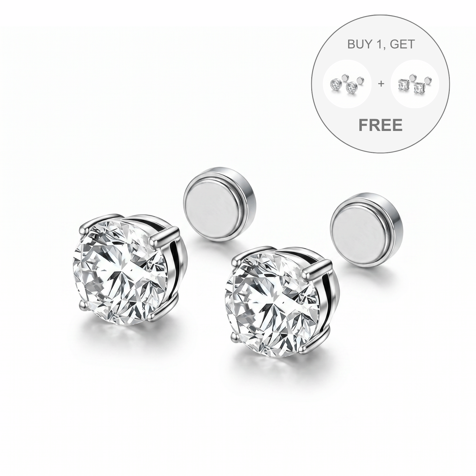 5mm Zircon Claw-Set Stud Earrings | Silver
