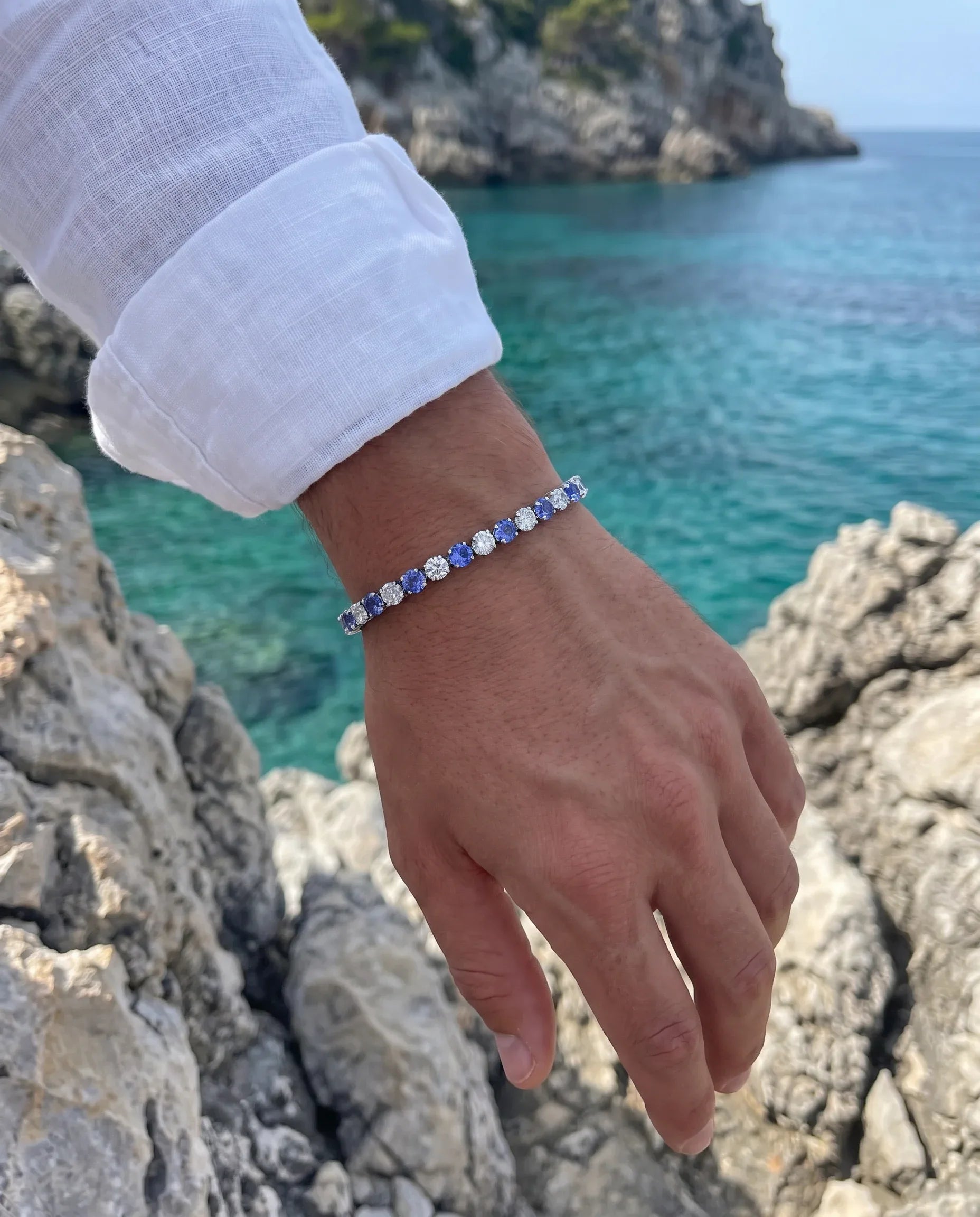 Ocean Ice Tennis Bracelet | December
