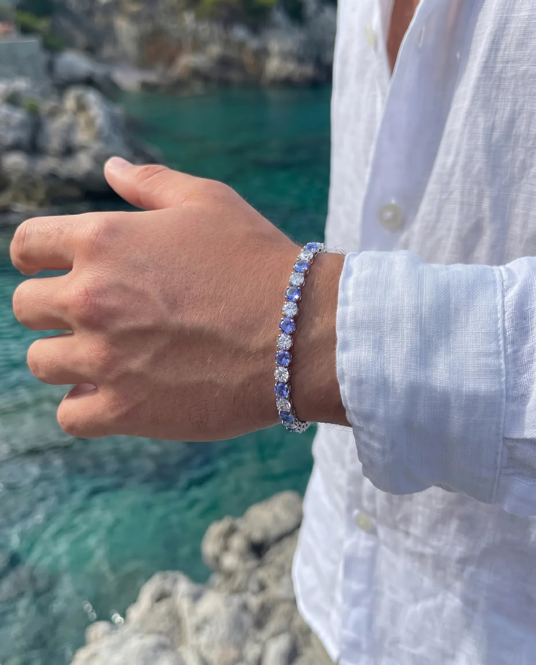 Ocean Ice Tennis Bracelet | December