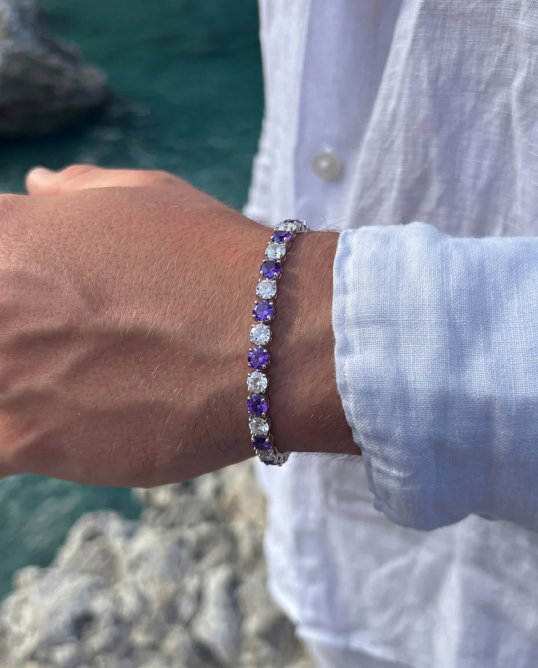 Violet Ice Tennis Bracelet | February