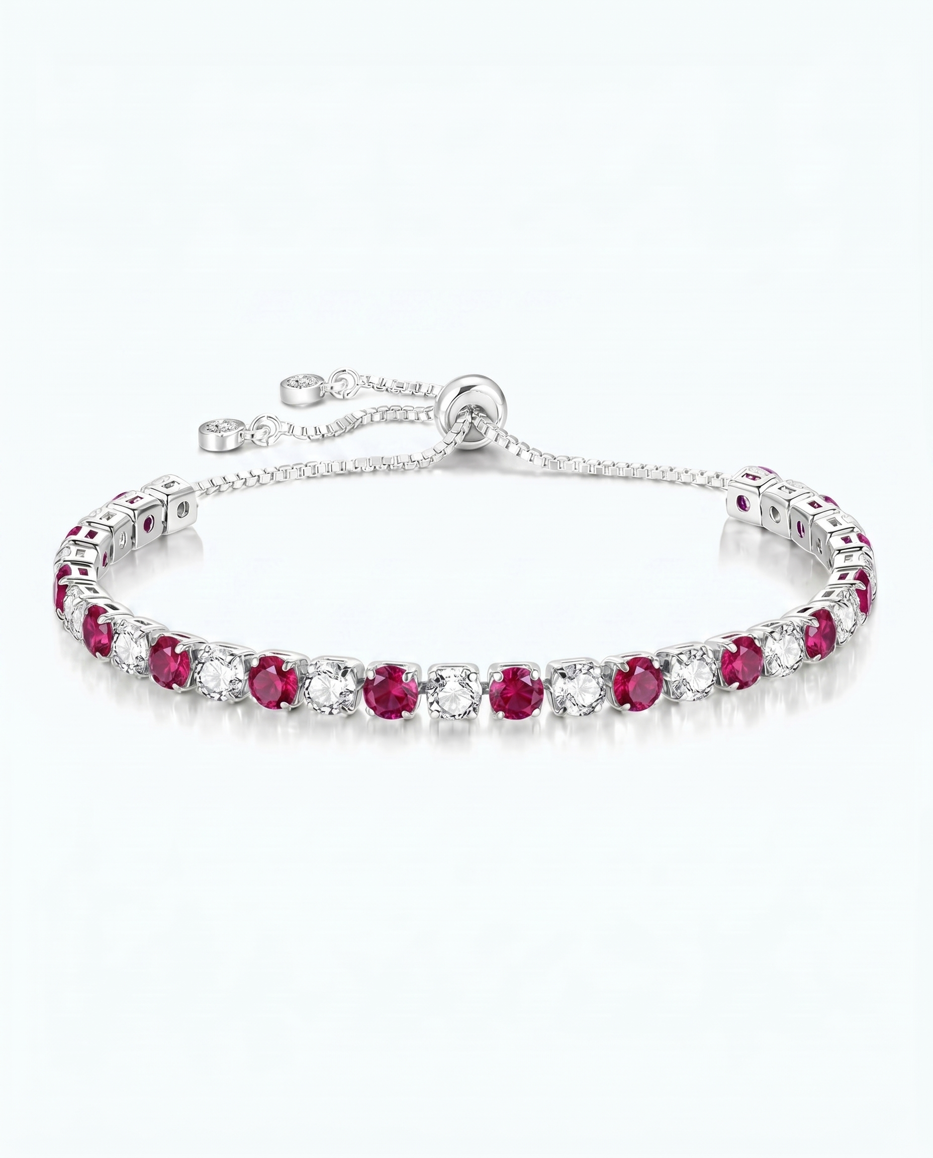 Ruby Ice Tennis Bracelet | July