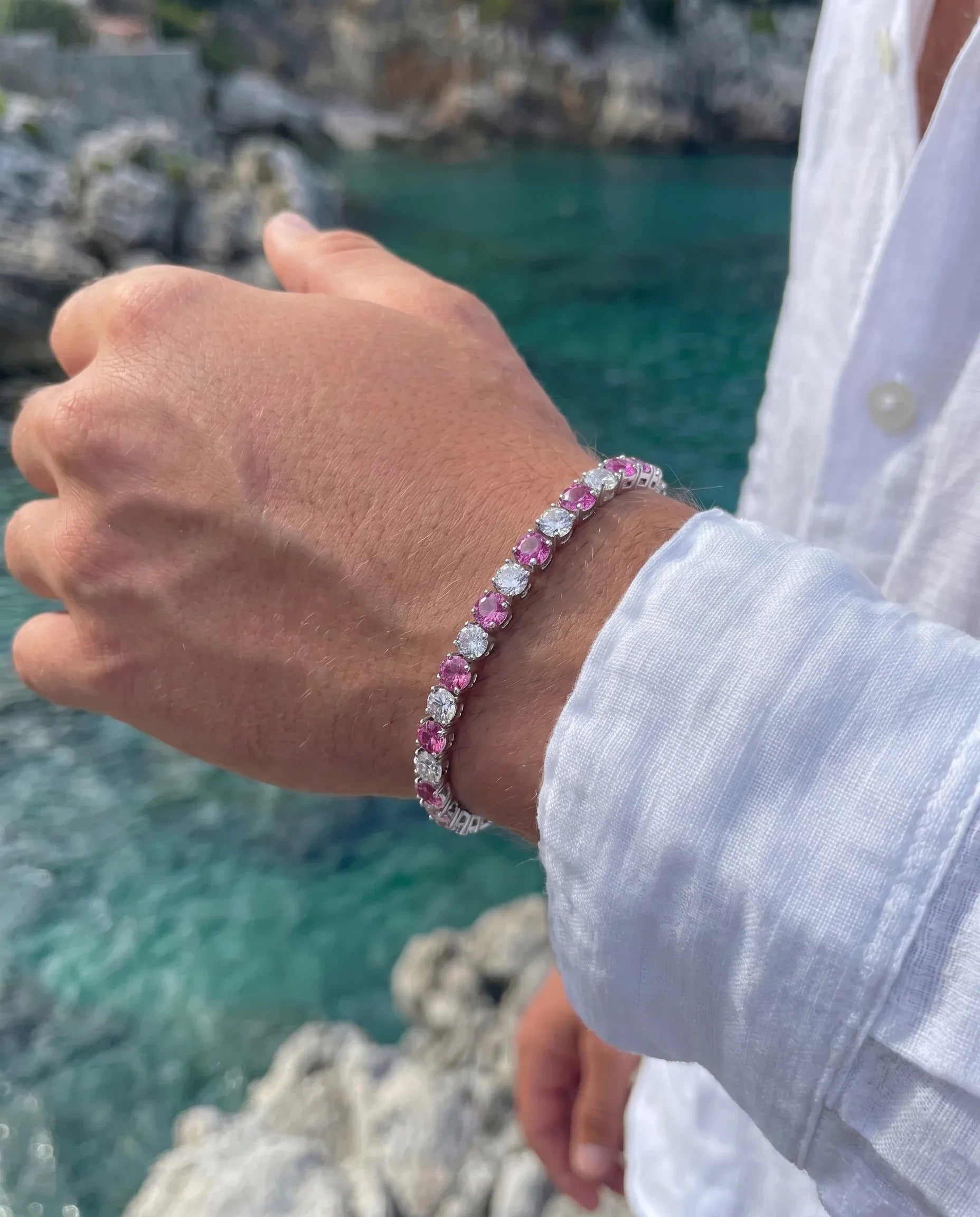 Pink Ice Tennis Bracelet | June