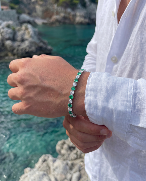 Emerald Ice Tennis Bracelet | May