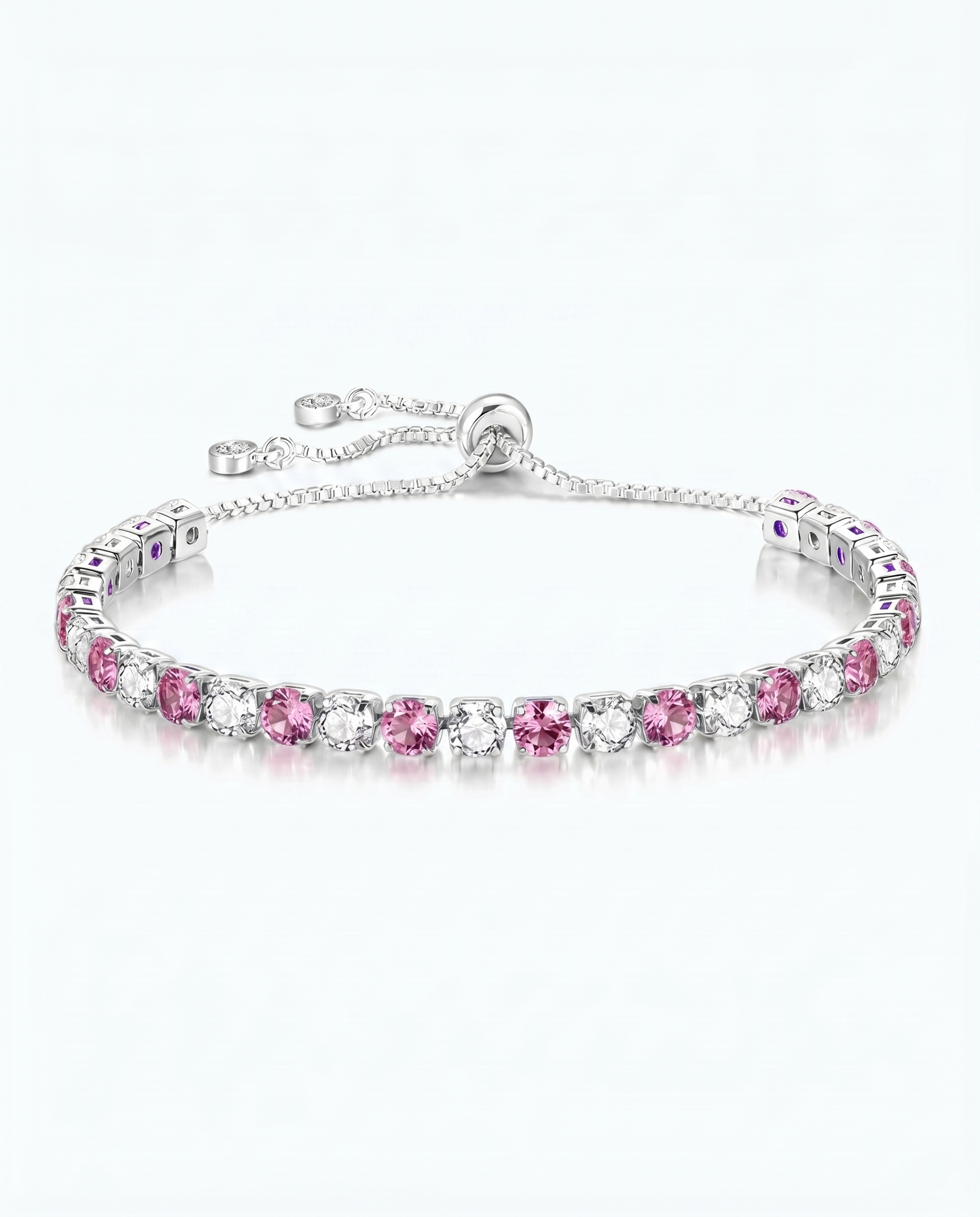 Rose Ice Tennis Bracelet | October